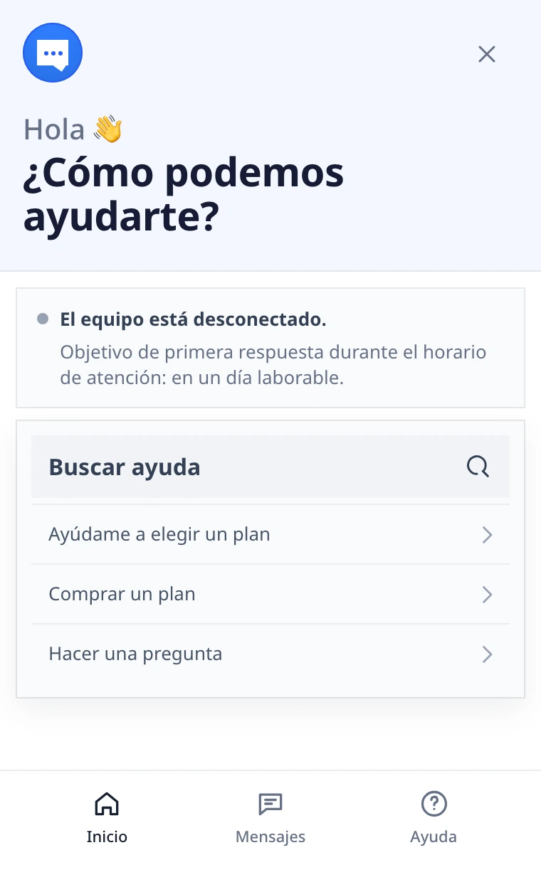 Chat web de DobroDesk con una conversación de soporte al cliente